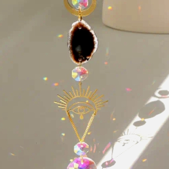 3 Rear View Mirror Ornament Indoor Outdoor Light Prism Rainbow Suncatcher - Picture 10 of 10